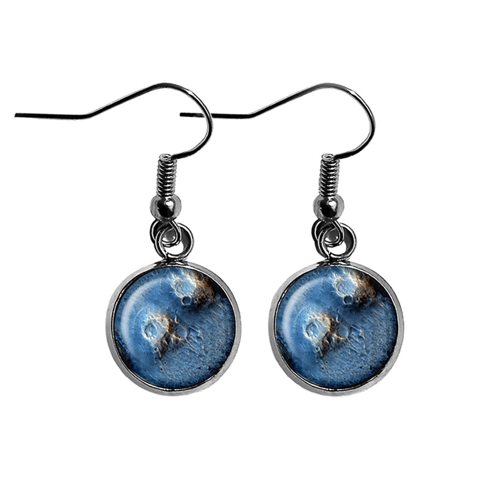 NASA Photograph The Moon Surface Surgical Steel Earrings