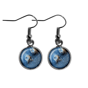 NASA Photograph The Moon Surface Surgical Steel Earrings