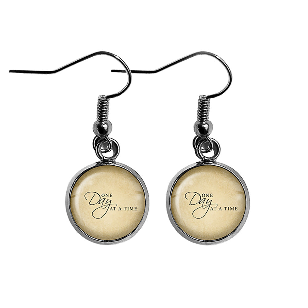 One Day at a Time Surgical Steel Earrings