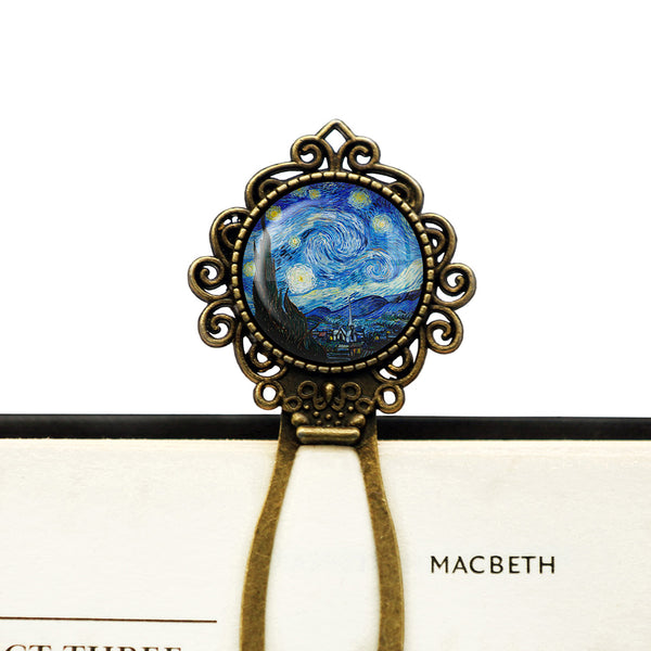 Vincent Van Gogh The Starry Night 1889 Classic Artwork Bronze Bookmark