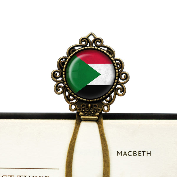 Republic of the Sudan Sudanese Flag Bronze Bookmark