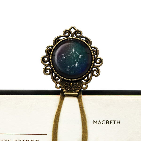 Zodiac Symbol Astrology Libra Star Constellation Bronze Bookmark