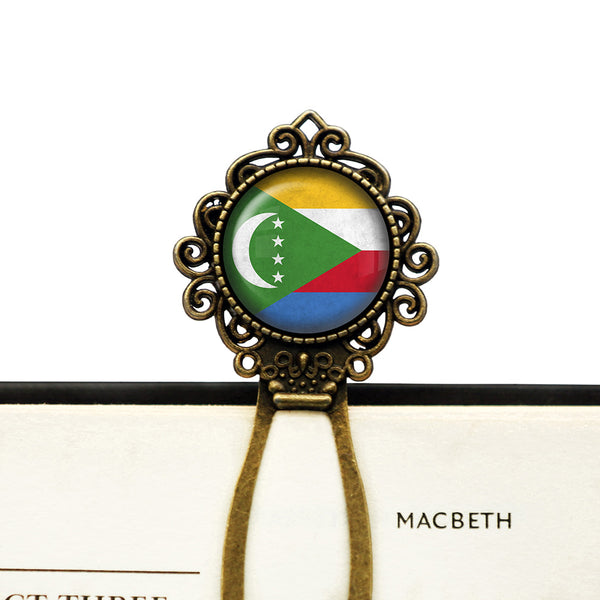 Union of the Comoros Comorian Flag Bronze Bookmark