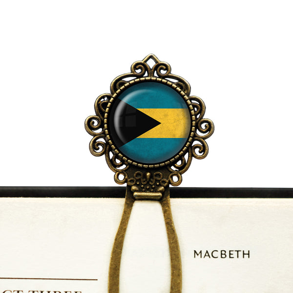 The Bahamas Bahamian Flag Bronze Bookmark