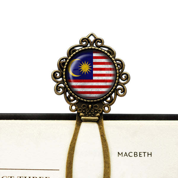 Malaysia Malaysian Flag Bronze Bookmark
