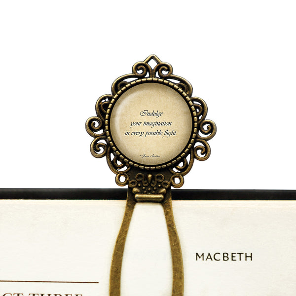 Jane Austen Indulge Your Imagination from Pride and Prejudice Bronze Bookmark