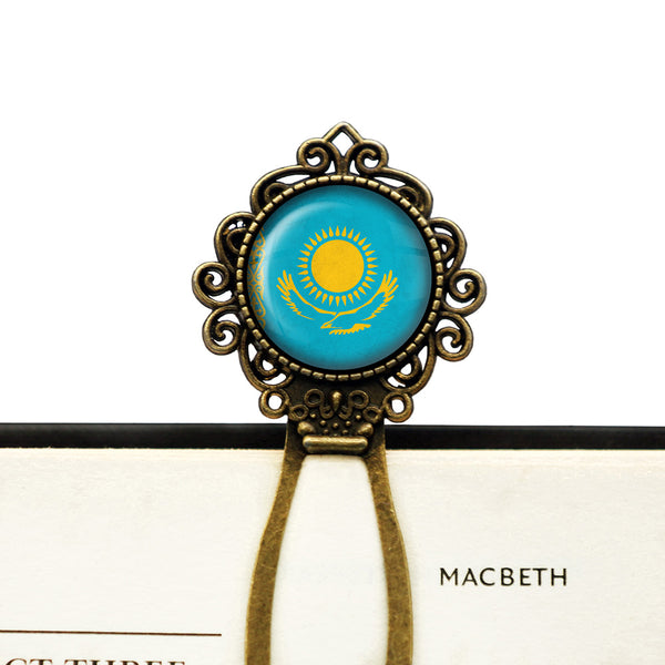 Republic of Kazakhstan Kazakhstani Flag Bronze Bookmark