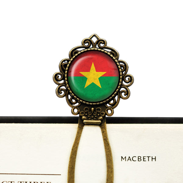Republic of Burkina Faso Burkinese Flag Bronze Bookmark