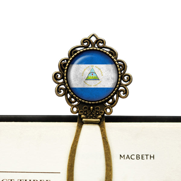 Republic of Nicaragua Nicaraguan Flag Bronze Bookmark