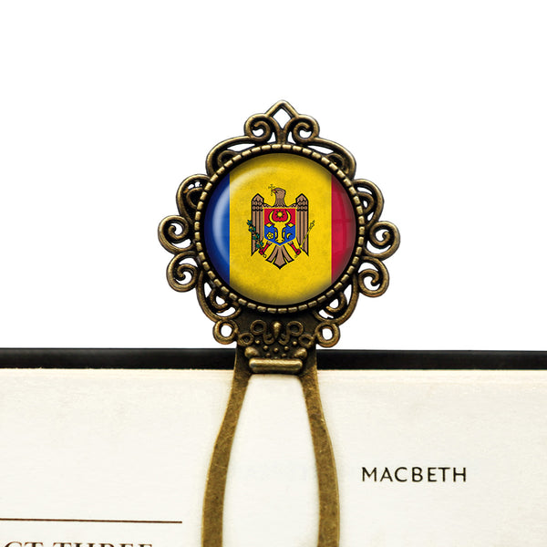 Republic of Moldova Moldovan Flag Bronze Bookmark