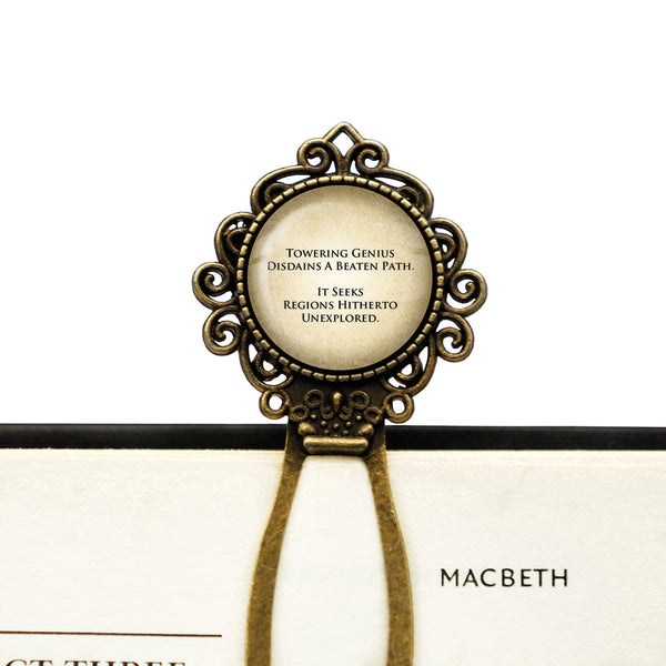 Abraham Lincoln Towering Genius Disdains a Beaten Path Bronze Bookmark