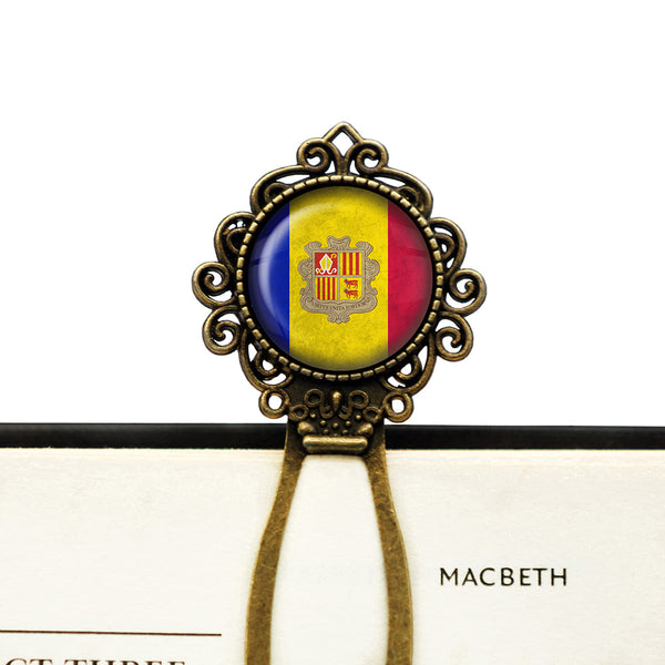 Principality of Andorra Andorran Flag Bronze Bookmark