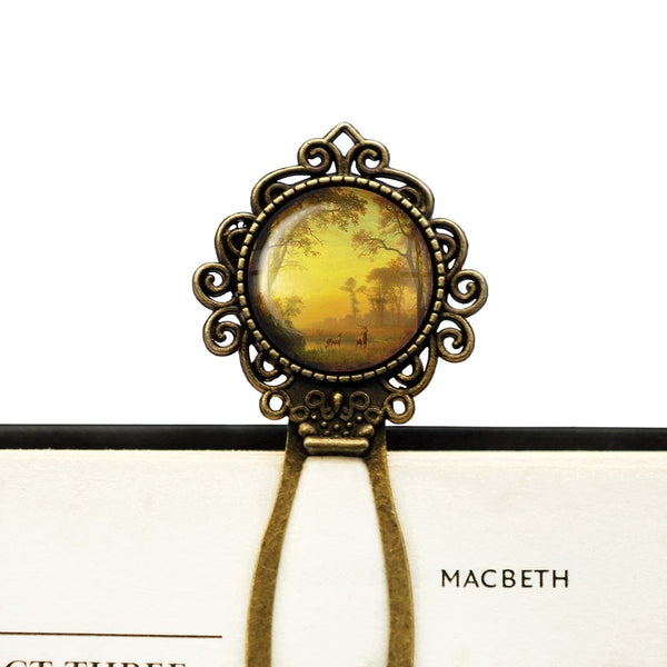 Albert Bierstadt Light in the Forest Classic Artwork Bronze Bookmark