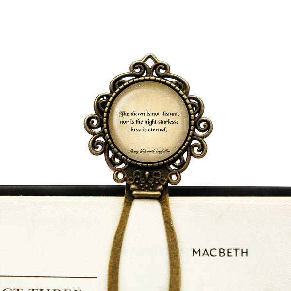 Henry Wadsworth Longfellow Love is Eternal Bronze Bookmark