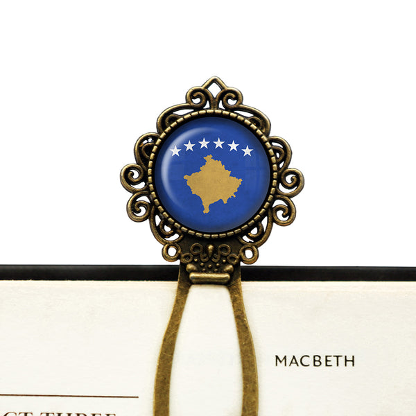 Republic of Kosovo Kosovar Flag Bronze Bookmark