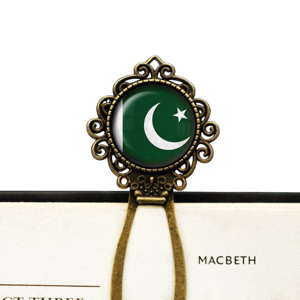Islamic Republic of Pakistan Flag Bronze Bookmark