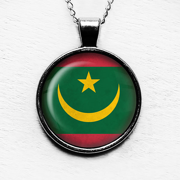 Republic of Mauritania Mauritanian Flag Pendant & Necklace