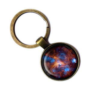 NASA Photograph The Tarantula Nebula Antique Bronze Keychain