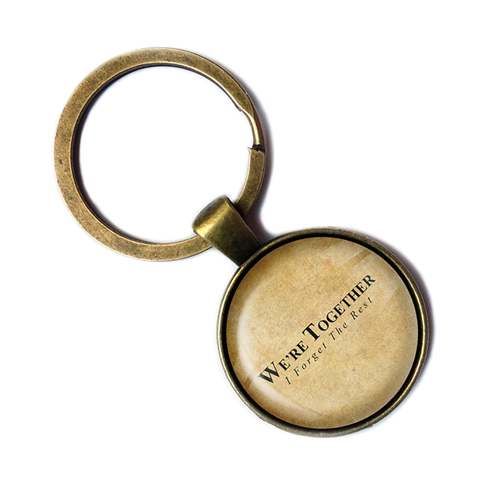 Walt Witman We're Together I Forget the Rest Antique Bronze Keychain