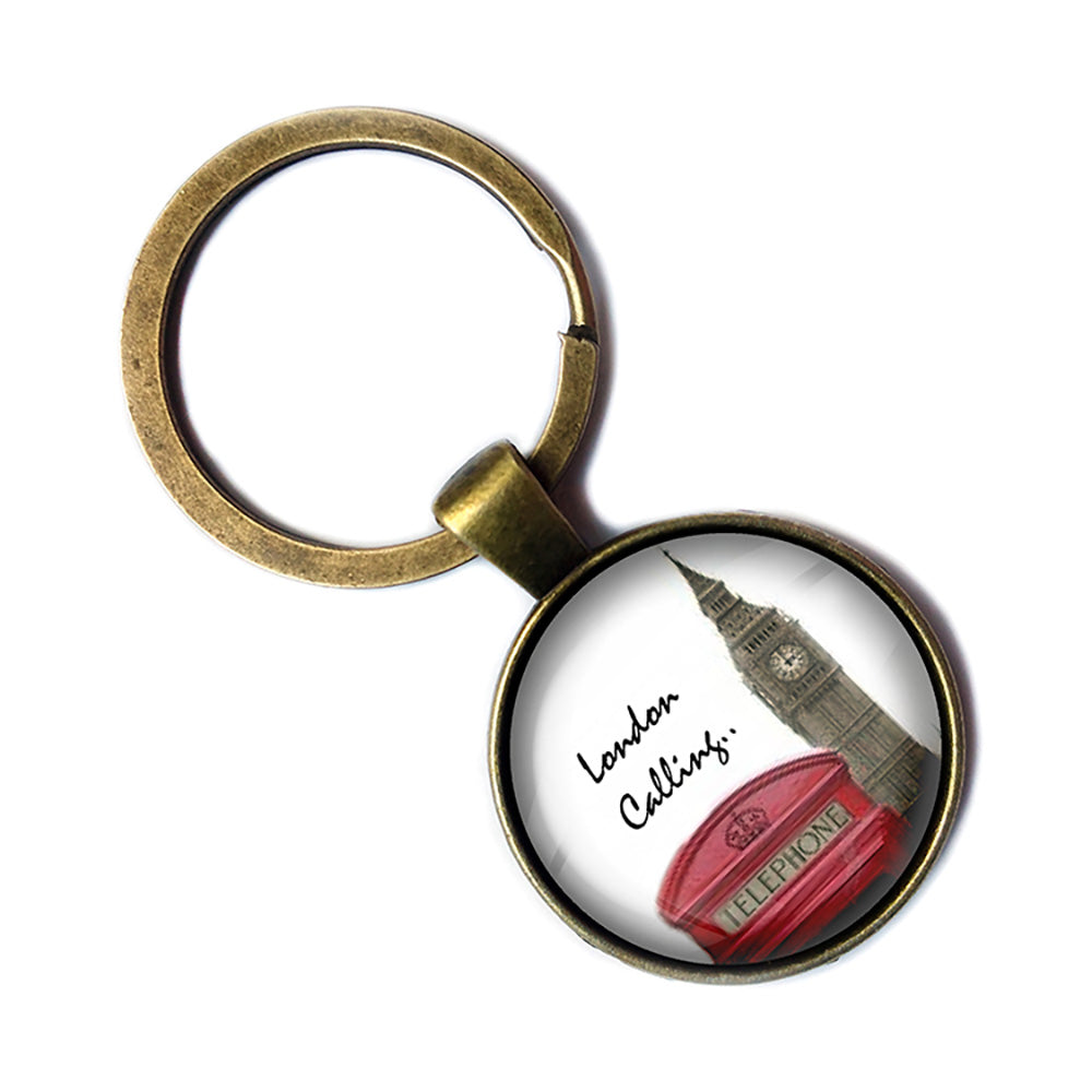 UK United Kingdom London Calling Bronze Keychain