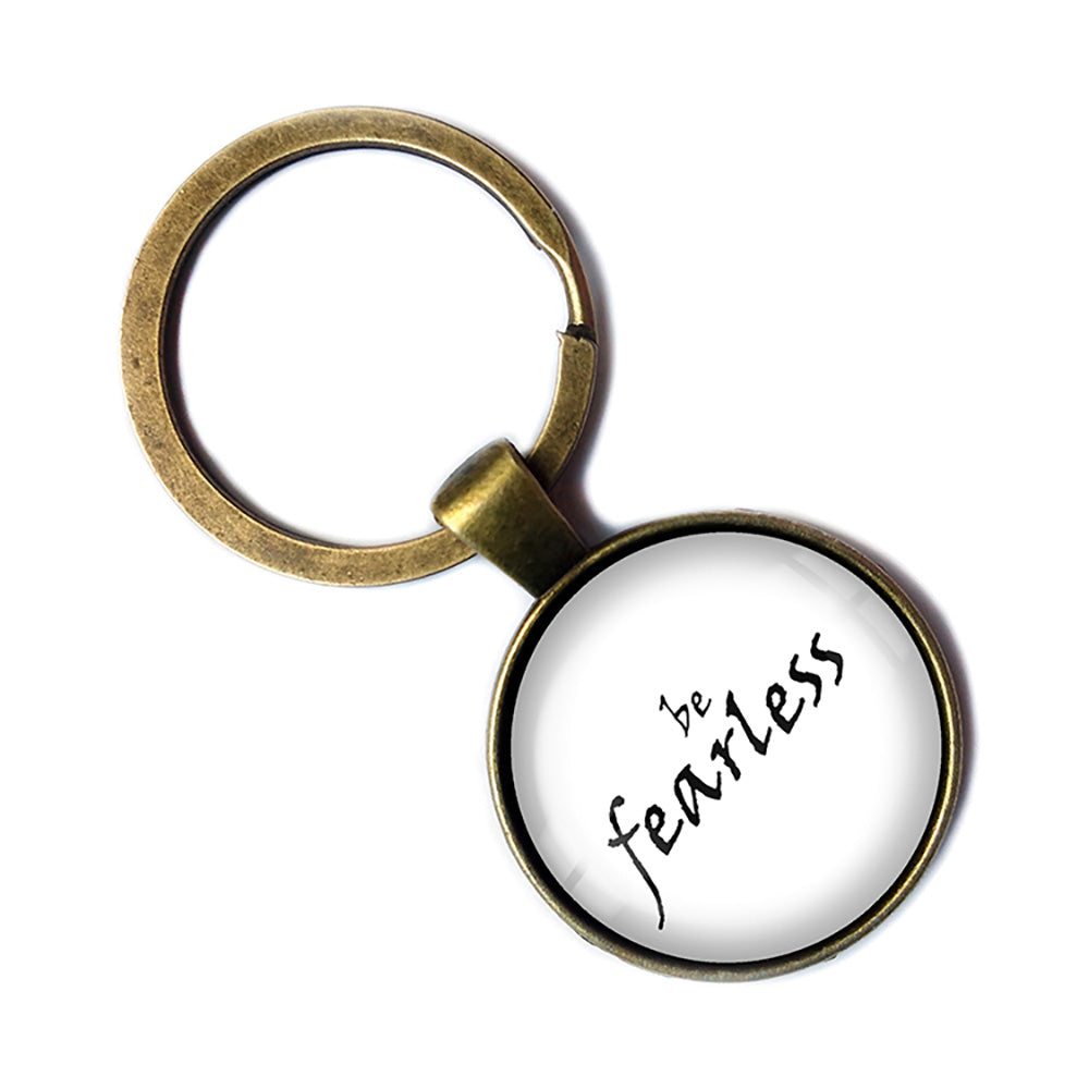 Be Fearless Bronze Keychain