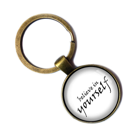 Believe in Yourself Bronze Keychain