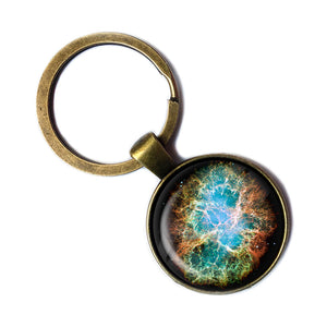 NASA Photograph Galaxy Magic Antique Bronze Keychain