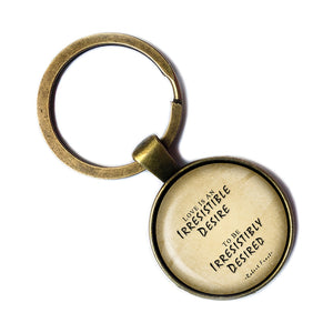 Edgar Allan Poe A Dream within a Dream Antique Bronze Keychain
