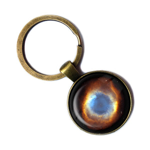 NASA Photograph Helix Nebula The Eye of God Antique Bronze Keychain