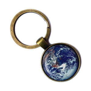 NASA Photograph Earth Wonder Antique Bronze Keychain