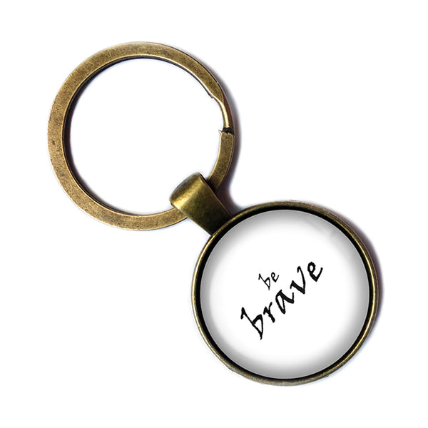 Be Brave Bronze Keychain
