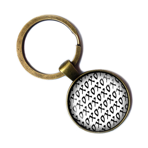 XOXOXO Hugs and Kisses Bronze Keychain