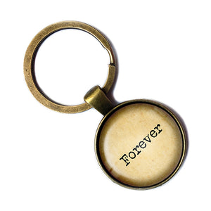 Forever Antique Bronze Keychain