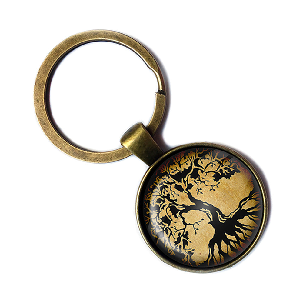 Tree of Life Nature Antique Bronze Keychain