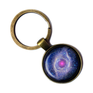 NASA Photograph Helix Nebula Antique Bronze Keychain
