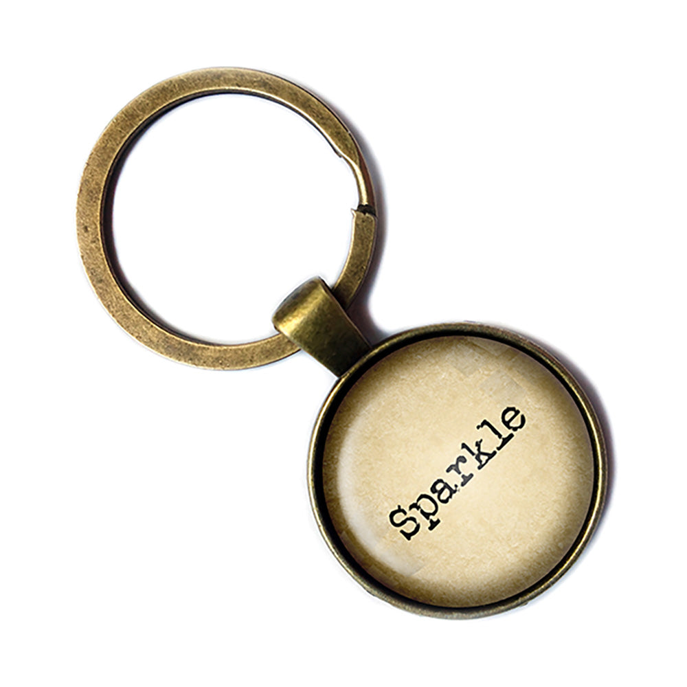 Sparkle Antique Bronze Keychain