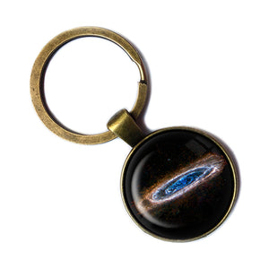 NASA Photograph Galaxy Forever Antique Bronze Keychain