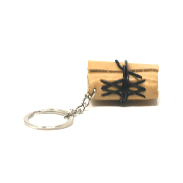 Leather Hand Made Book Journal Keychain Style #6