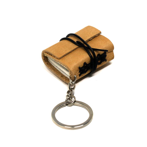 Leather Hand Made Book Journal Keychain Style #7