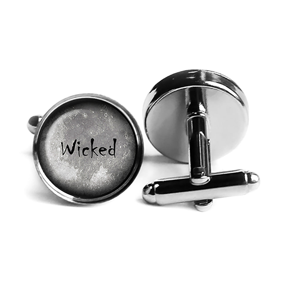 Halloween Wicked Rhodium Silver Cufflinks