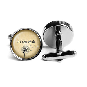 As You Wish Rhodium Silver Cufflinks