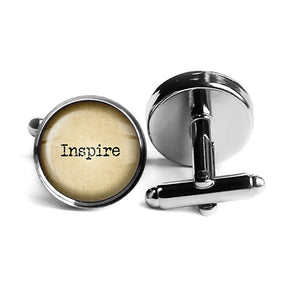 Inspire Rhodium Silver Cufflinks