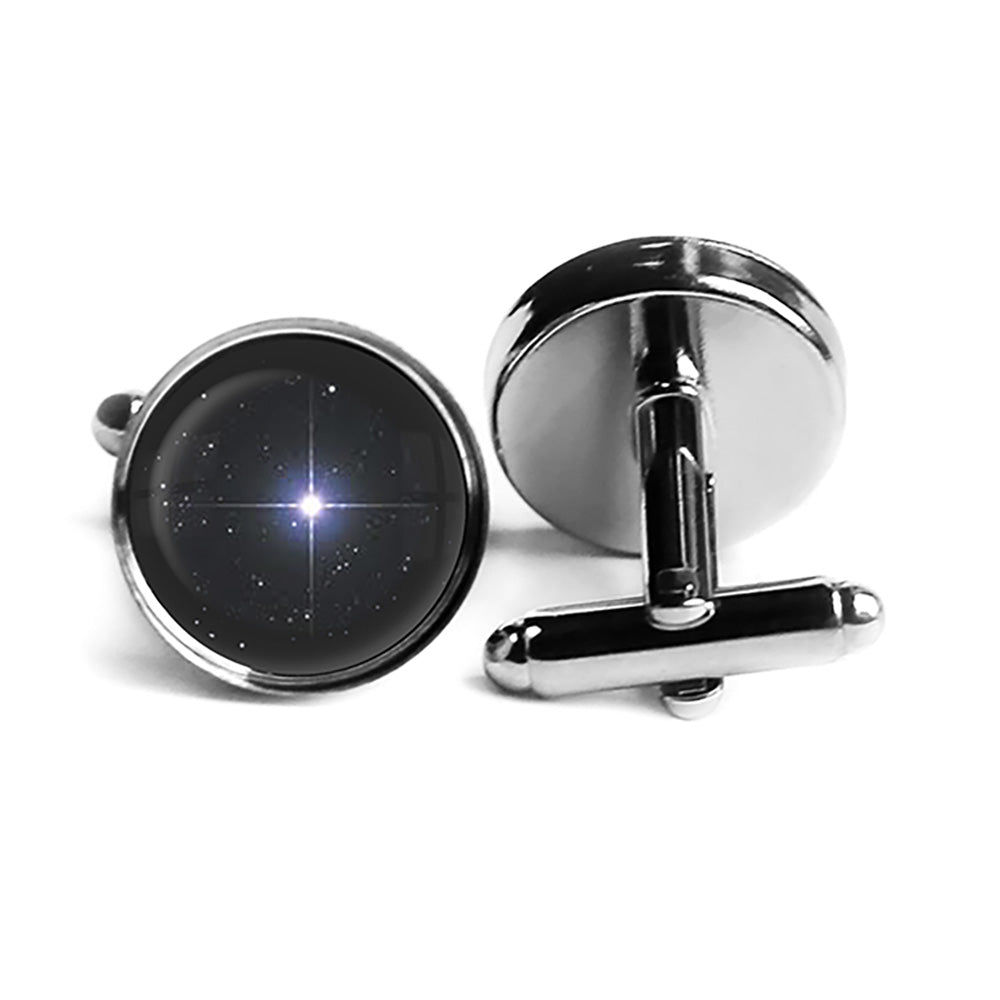Alice in Wonderland How Long is Forever Rhodium Silver Cufflinks