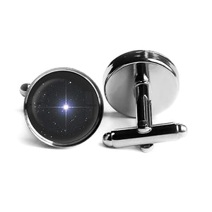 Alice in Wonderland How Long is Forever Rhodium Silver Cufflinks