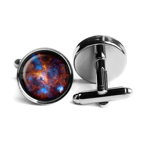 NASA Photograph The Tarantula Nebula Rhodium Silver Cufflinks