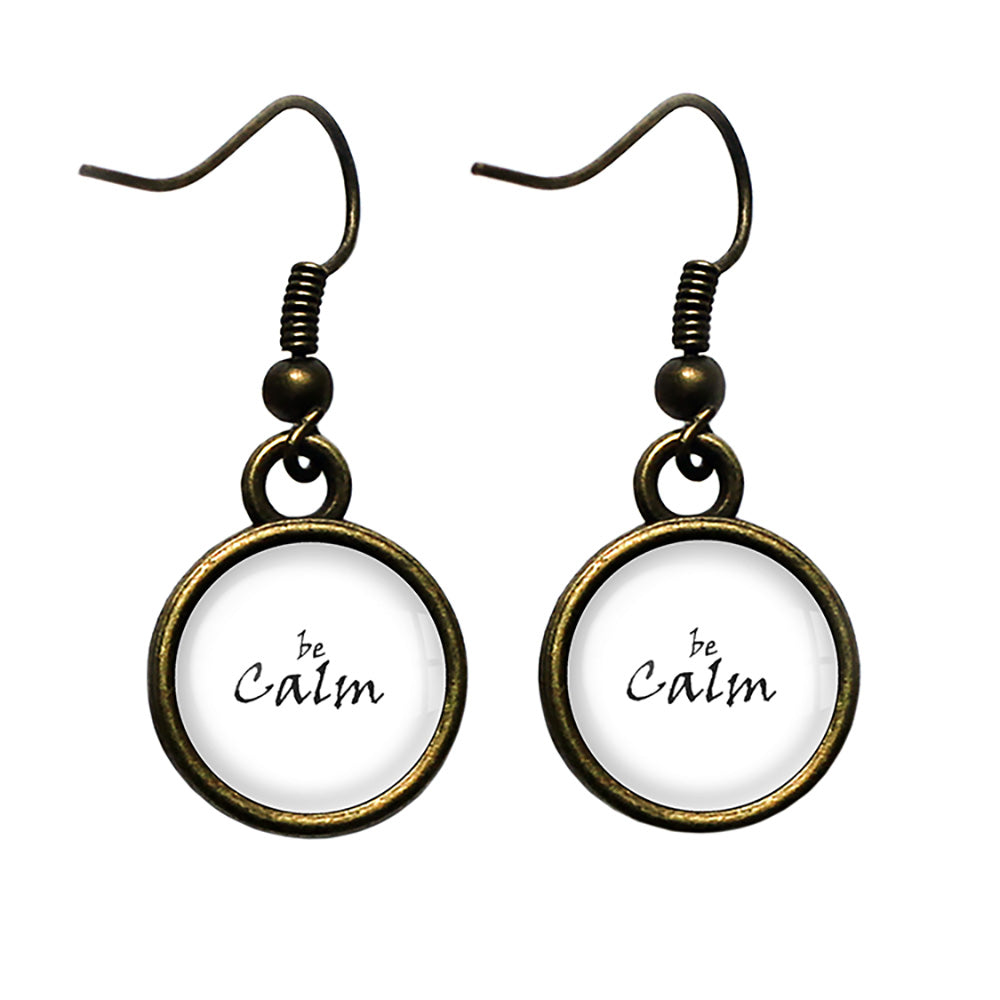 Be Calm Antique Bronze Earrings