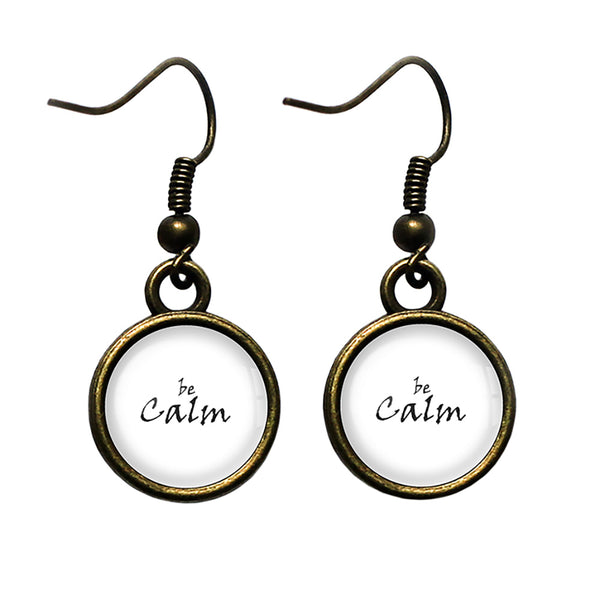 Be Calm Antique Bronze Earrings