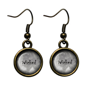 Halloween Wicked Antique Bronze Earrings