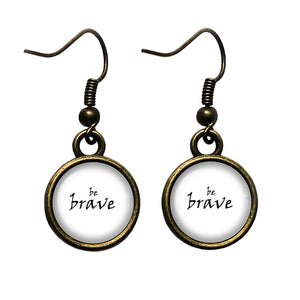 Be Brave Antique Bronze Earrings