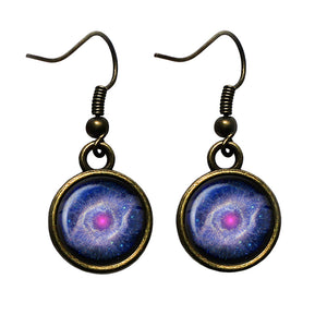 NASA Photograph Helix Nebula Antique Bronze Earrings